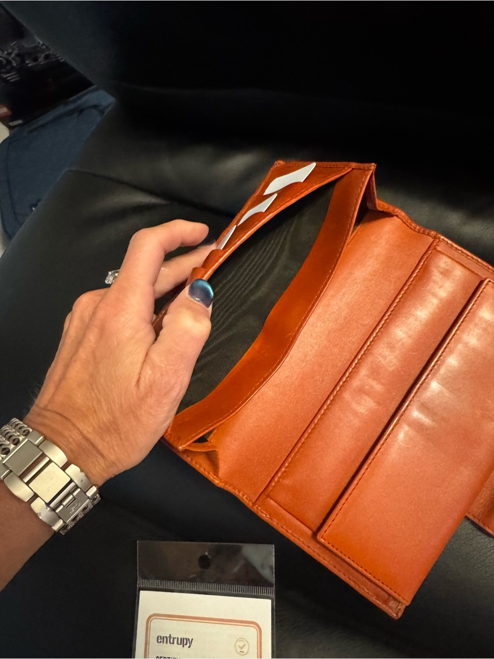 Gucci Beige GG Canvas Continental Wallet with Orange & Blue Stripe-COA included - Picture 4 of 7